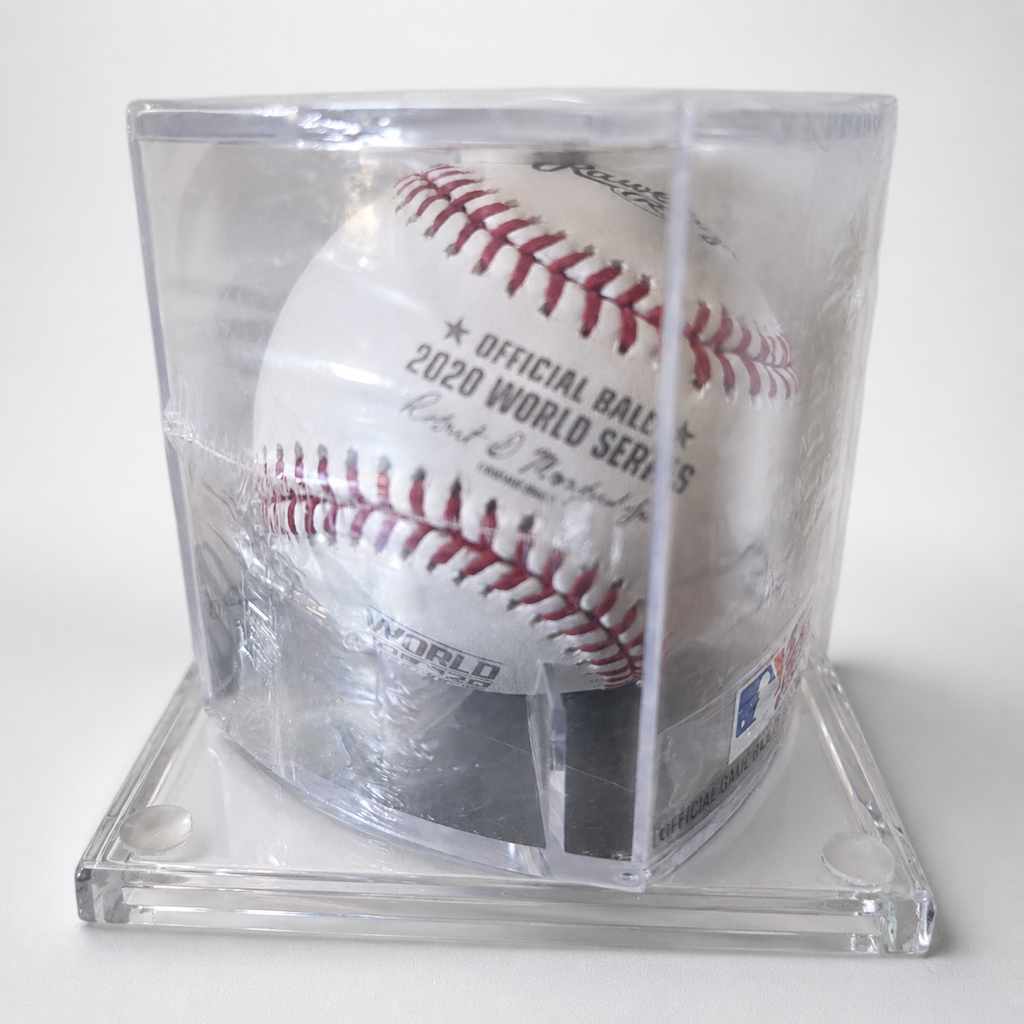 Rawlings LA Dodgers 2020 World Series Champions Baseball with Display Cube