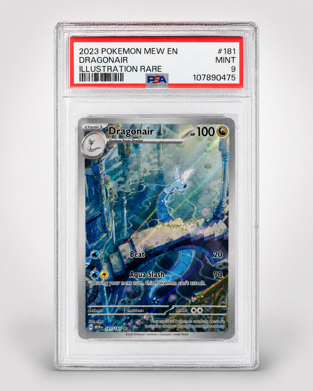 Dragonair #181/165 Pokémon 151 Illustration Rare – PSA 9